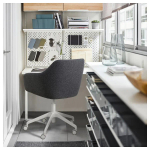 Офисный стул - IKEA TOSSBERG/LÅNGFJÄLL/LANGFJALL/ТОССБЕРГ/ЛОНГФЬЕЛЛЬ ИКЕА, 67х57х67 см, темно-серый