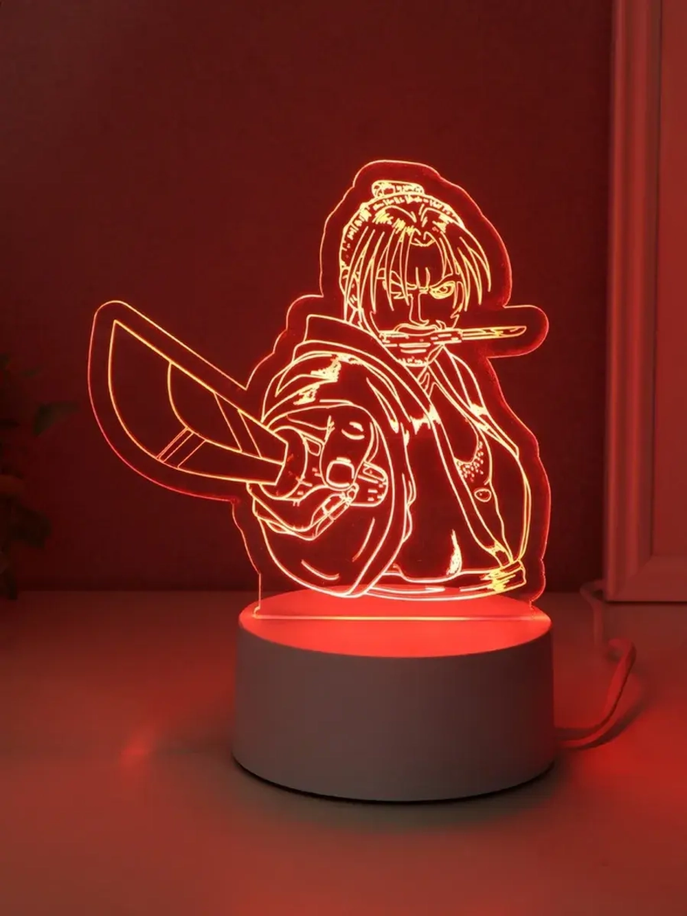 Светильник "Аниме. Воин" LED RGB от сети RISALUX 9,5х14,9х16