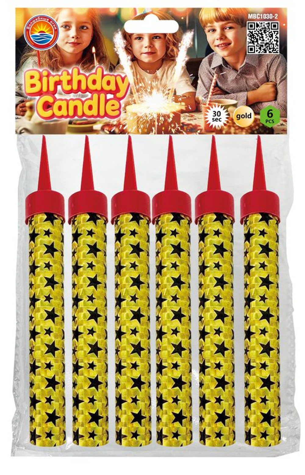 MBC1030-2 Тортовые свечи 10см. 30 секунд 1/100/6