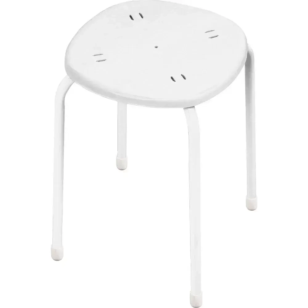 Табурет с пластмассовым сиденьем (ТП02/Б белый)