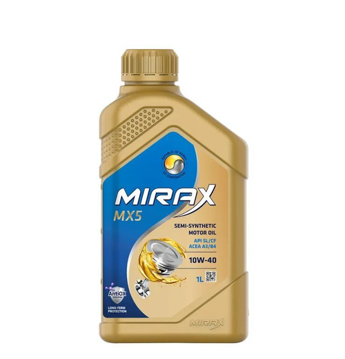 Масло моторное полусинтетическое MIRAX MX5 10W-40  A3/B4 SL/CF  1 л