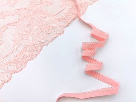 Ажурная резинка, 11мм, розовый пион, (Арт: AZ11-777), м