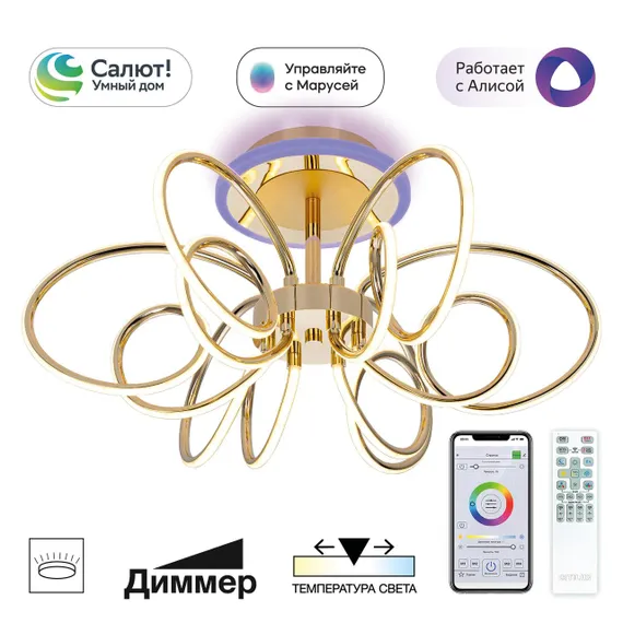 CL224A162 SALMA Смарт Золото Люстра