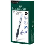 Ручка гелевая автоматическая Faber-Castell "Fast Gel" черная, 0,7мм, грип