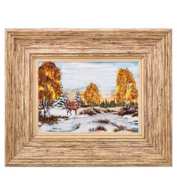 AMB-03/47 Картина «Красота природы» (с янтарной крошкой) H-32см