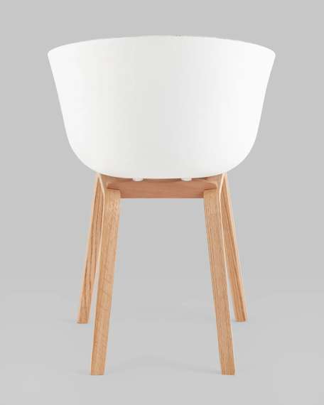 Стул Hey Soft, белый с серой обивкой