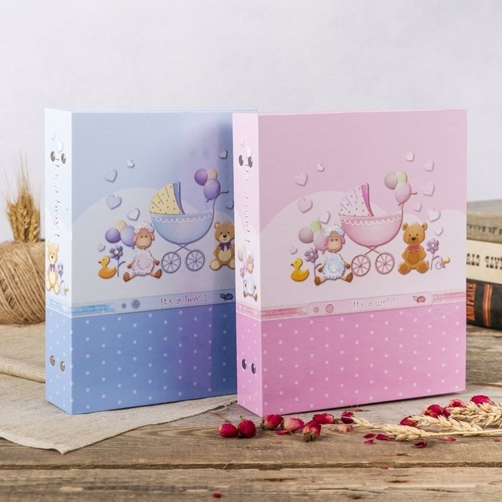 3746469 Фотоальбом на 200 фото 10х15 см 200 фото  "Детский альбом-1" МИКС