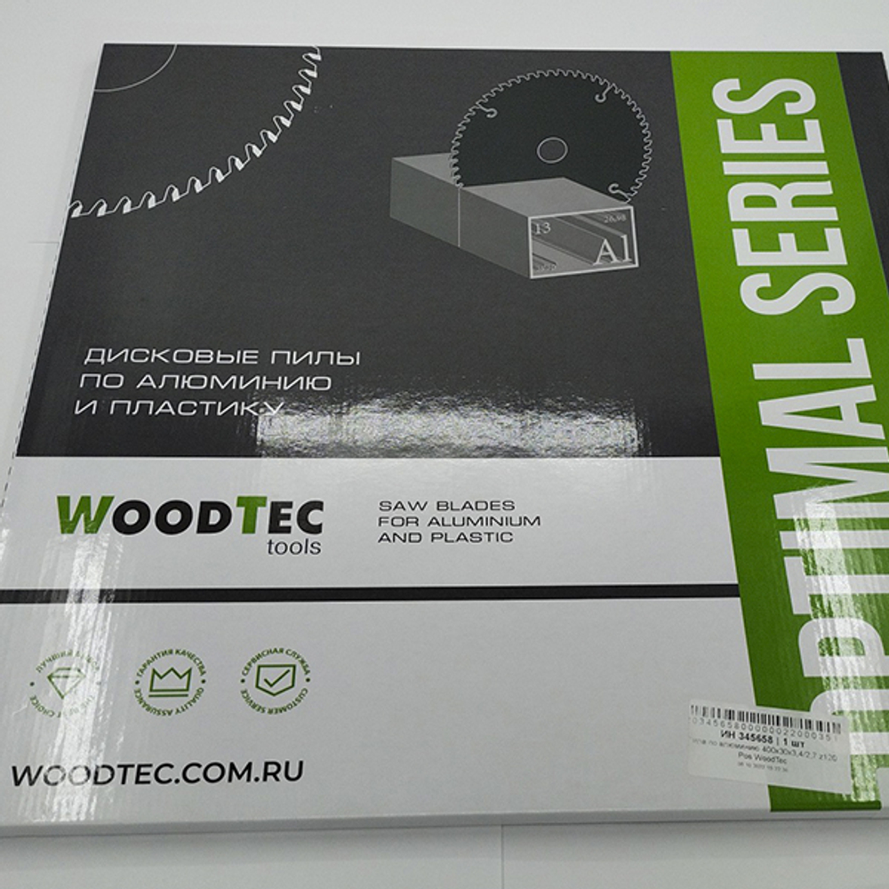 Пила по алюминию Ø400 x 30 x 3,4 / 2,7 Z120 POS WoodTec