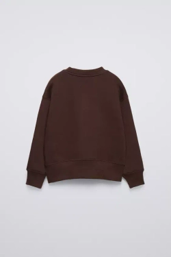 ZARA ОДНОТОННАЯ ТОЛСТОВКА, КОРИЧНЕВЫЙ