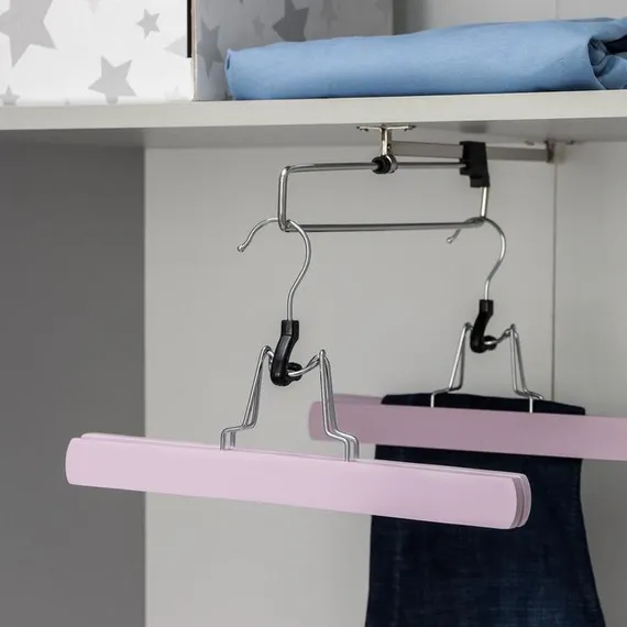 Вешалка деревянная для брюк и юбок SAVANNA «Тэри», 30×16×2 см, цвет сиреневый