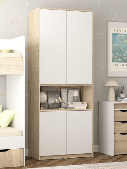 дуб сонома / белый