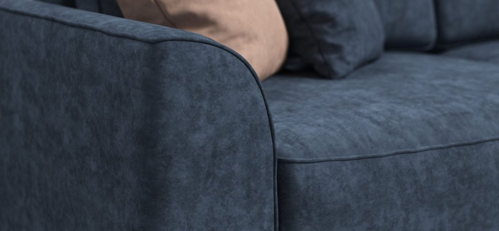 Угловой диван Кинг Велюр Роял синий