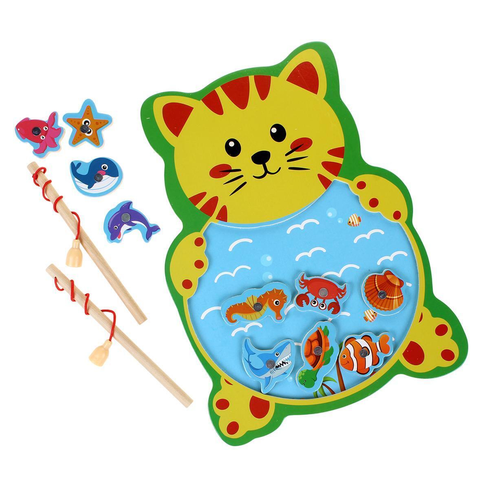 Развивающая игрушка деревянная Рыбалка простая ., C-41896