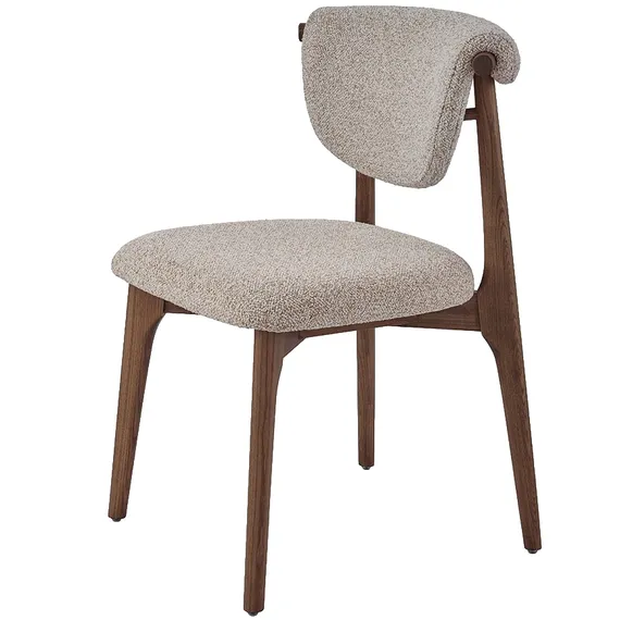 Стул Holmes 2, серый, ножки орех