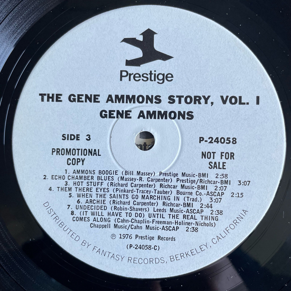 Винтажная виниловая пластинка LP Gene Ammons The Gene Ammons Story: The 78 Era (США 1976) (Промо)