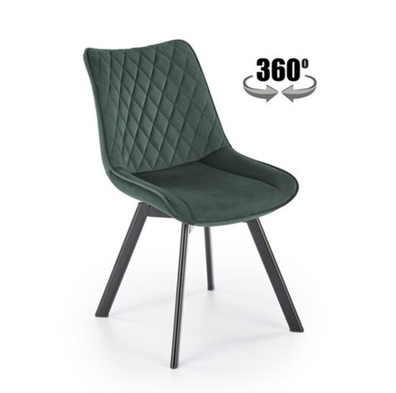 Стул HALMAR K520 темно-зеленый/черный, поворотный