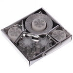 Набор свечей «Звёздный вечер» 16,5х15,5х3 см, серебро