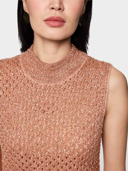 Marc Cain Топ вязаный. декорированный пайетками