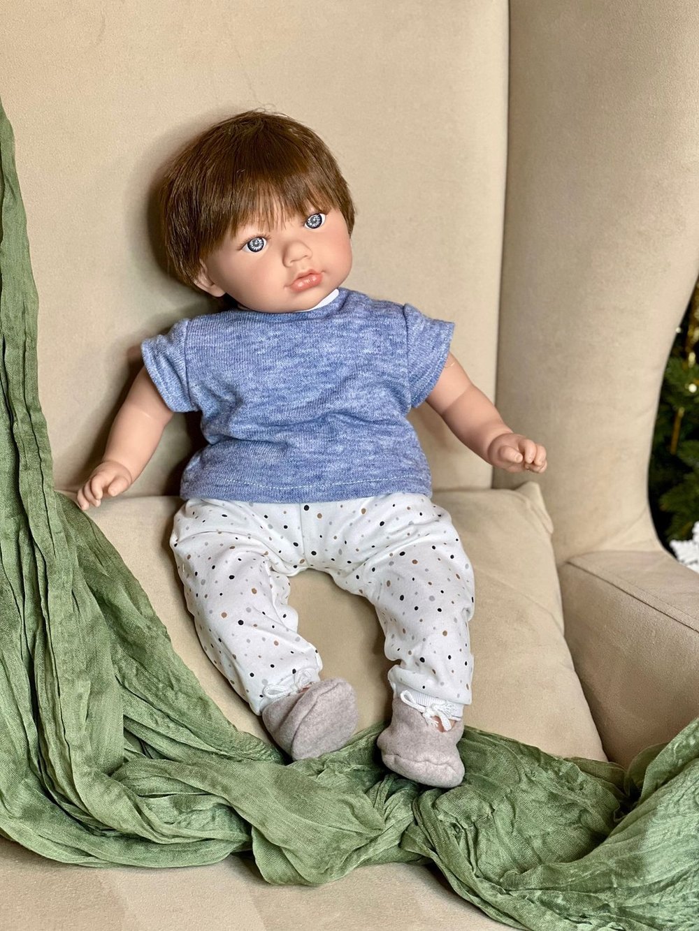 Кукла Marina and Pau 45 cм TEO мягконабивная в пакете (M755K)