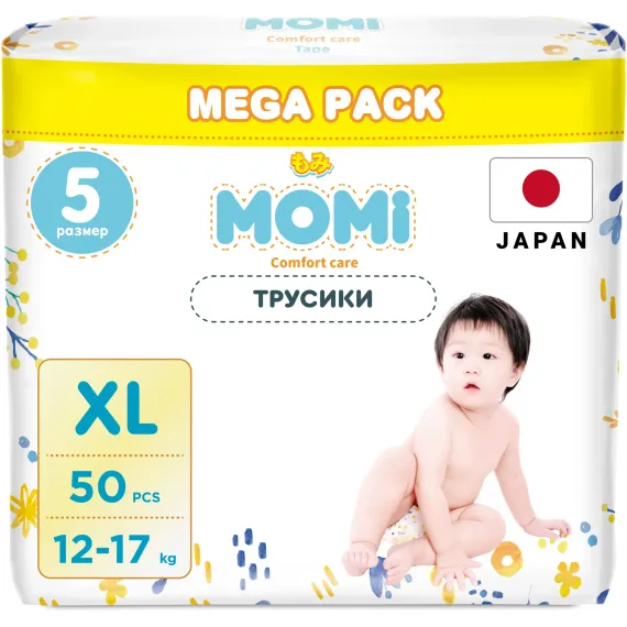 Трусики Momi Comfort Care XL (12-17 кг) 50 шт.