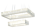 Подвесная светодиодная люстра с хрусталем TR5005/2 CH/CL хром/прозрачный 90W 3000K/4200K/6400K 600*400*950 (Без ПДУ)