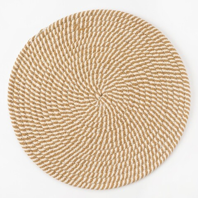 Салфетка декоративная Доляна, 35х35 см, 100% хлопок (бежевый)