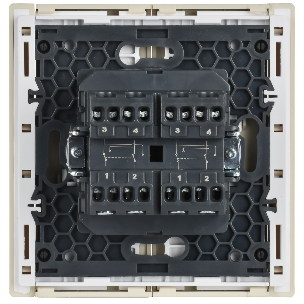 FORTE&PIANO Выключатель 2-клавишный перекрестный 10А FP409 ваниль IEK
