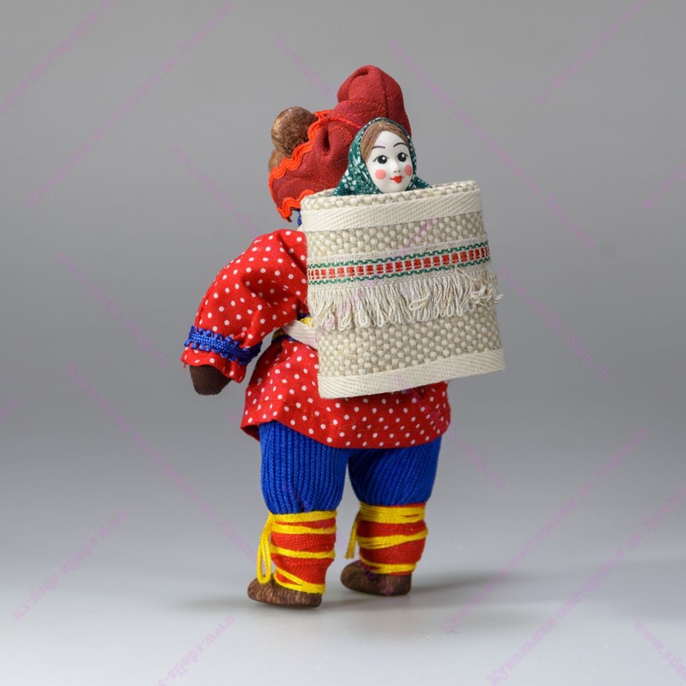 Ёлочная игрушка Медведь с Машей