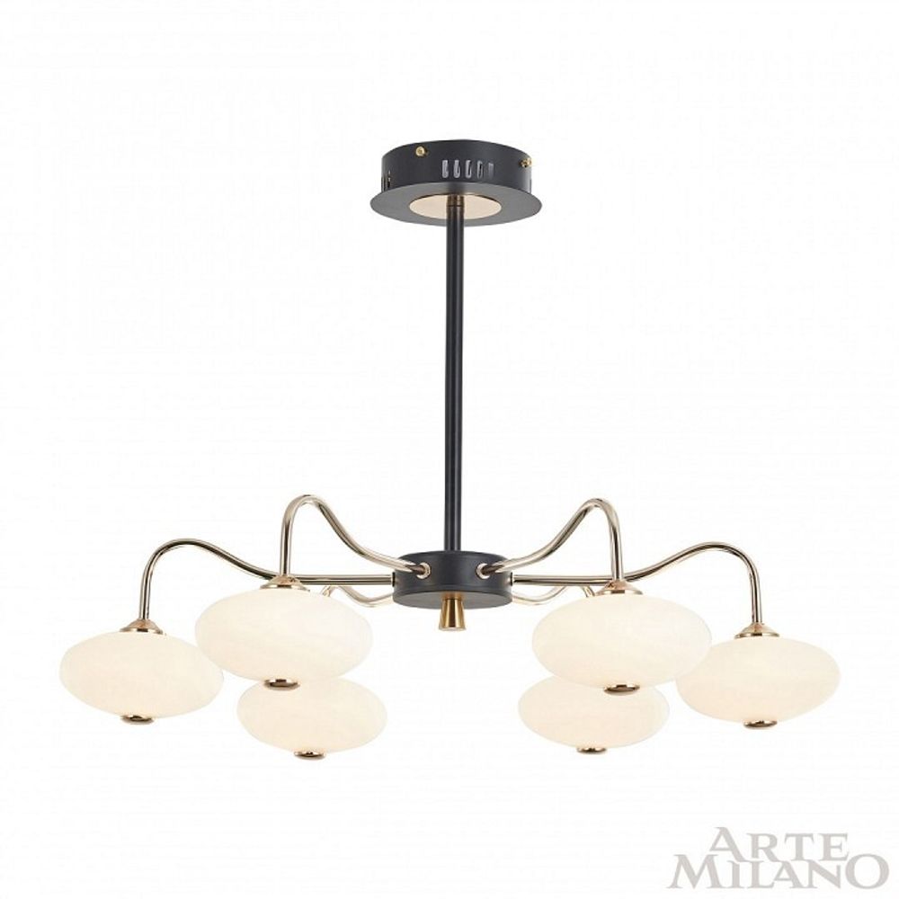 Люстра на штанге Arte Milano Neapolis-73908 273908/6 BK/GD