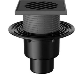 Трап регулируемый Fachmann T 310.0 PDsB 145x145 (вертикальный выпуск, с "сухим" сифоном, DN50/75/110)