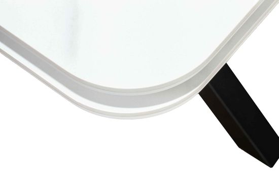 стол OCTARIN 120 White Stone Matt / Опора Черная