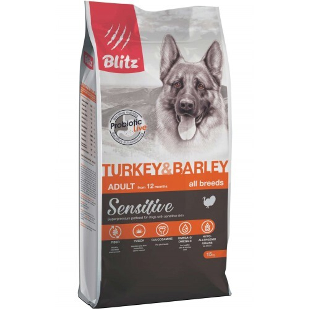 BLitz Sensitive Turkey & Barley Adult Dog All Breeds