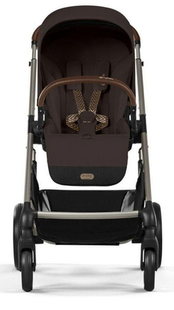 Коляска Cybex Balios S Lux TPE complete Aton S2 Moon Black 3 в 1 Chocolate Brown с дождевиками