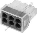 СВЕТОЗАР 400В 24А 0,75-2,5мм2 2шт 6-ти Соединительнаяпроводная клемма (49170-6)