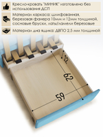 Кресло-кровать "Миник" 70 см, купон Панда