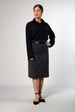 Юбка женская 4192АП, Леопард #225Лед014192АП