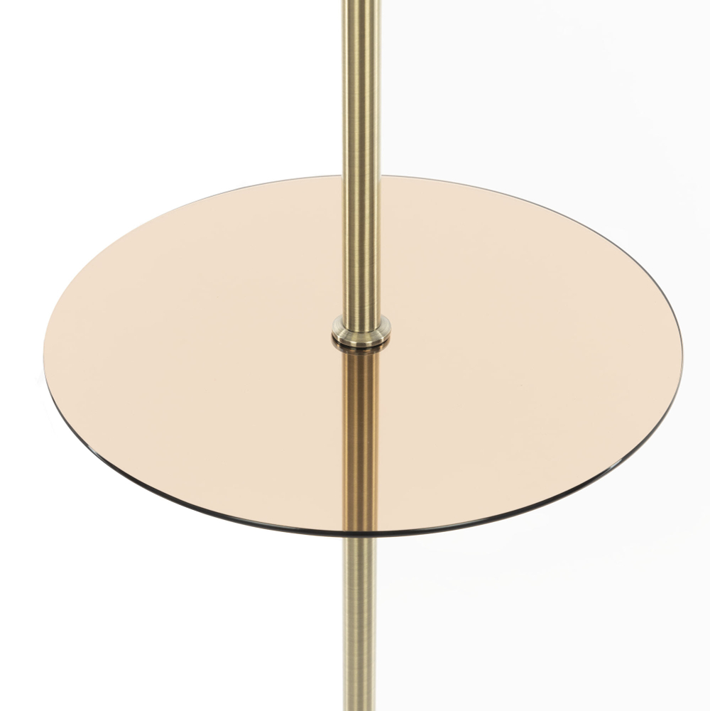 Citilux Вена CL402933T Торшер бронза со столиком и кремовым абажуром