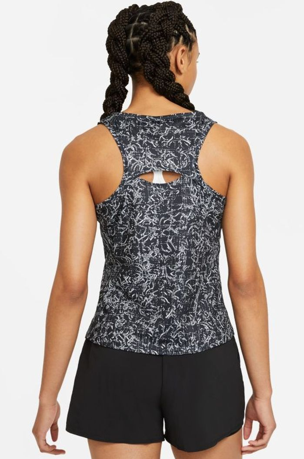Женский топ теннисный Nike Court Victory Tank Print W - black/white