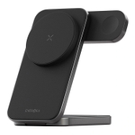 Беспроводное зарядное устройство EnergEA Bazic GoMag Trio PLUS 3in1 magnetic wireless foldable charger Qi2 22.5W, Gunmetal (MAG-TRIOPLUS-GUN)