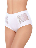 Высокие трусики Charm Cotton с кружевными вставками (Размер: XL) (Цвет: кремовый)