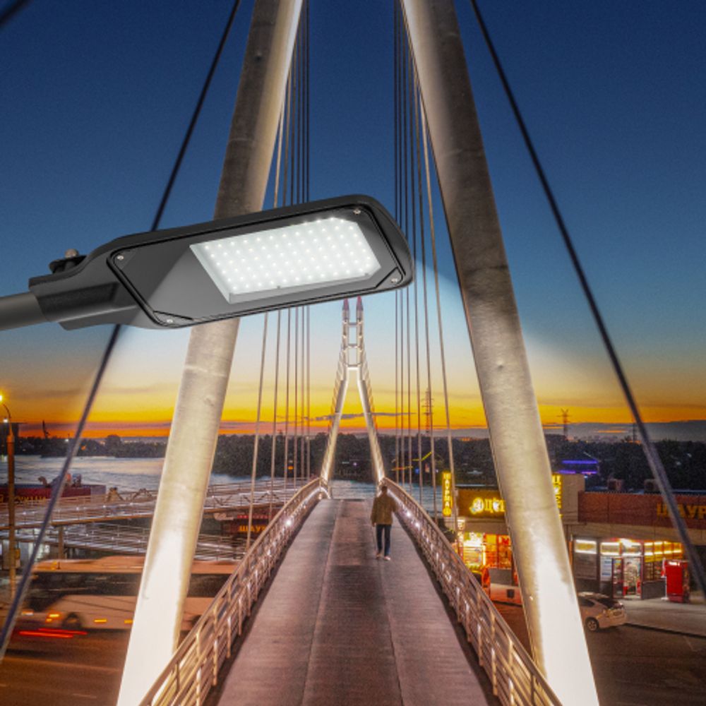 Светильник уличный светодиодный ЭРА SPP-504-0-50K-050 50Вт 5000К IP65 КСС Д консольный