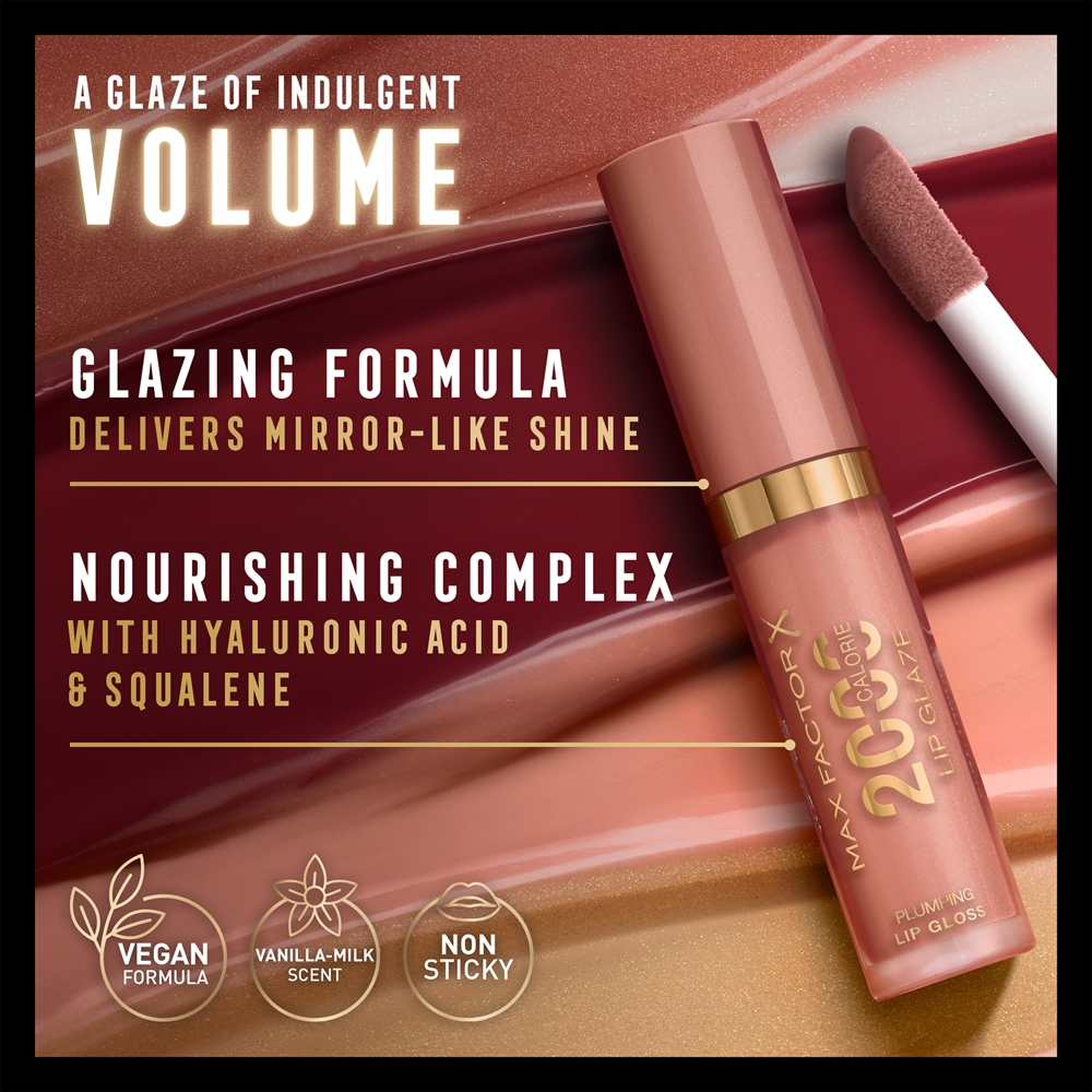 Max Factor 2000 Calorie Lip Glaze - Блеск для губ, придающий объем оттенок 075 Pink Fizz, 4 ml