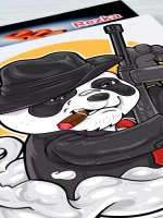 Наклейка - Панда Гангстер