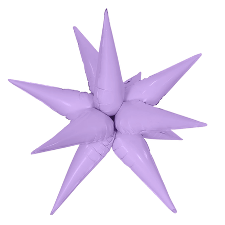 Шар 3D (26""/66 см) Звезда, Составная, Светло-сиреневый, Макарунс, 1 шт. в уп. В45