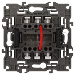 14-1104-05 ЭРА Выключатель двойной, 10АХ-250В, IP20, Эра Elegance, антрацит | Elegance Антрацит