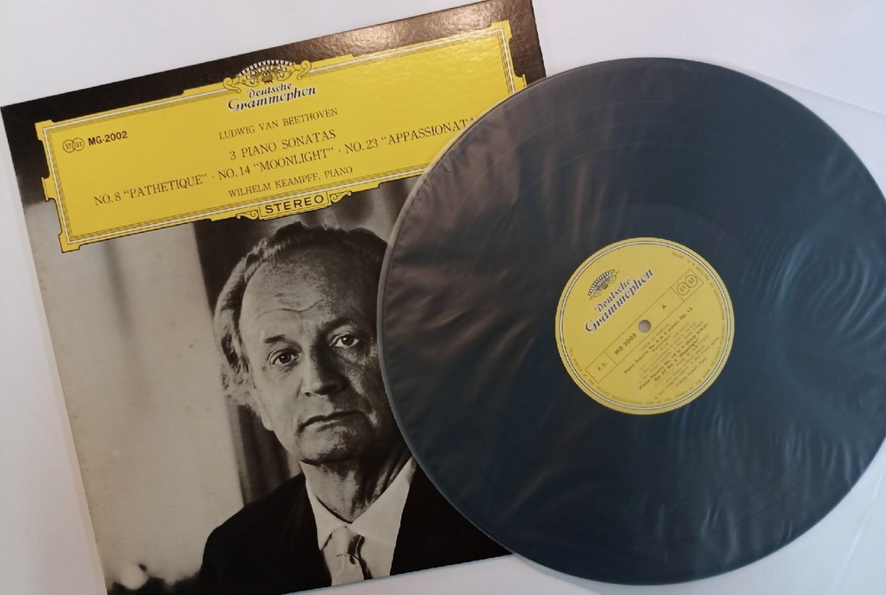 Винтажная виниловая пластинка Beethoven  Бетховен Wilhelm Keampff 3 Piano Sonatas No. 8 Pathetique, No. 14 Moonlight Лунная Соната, No. 23 Appassionata (Japan 1965)