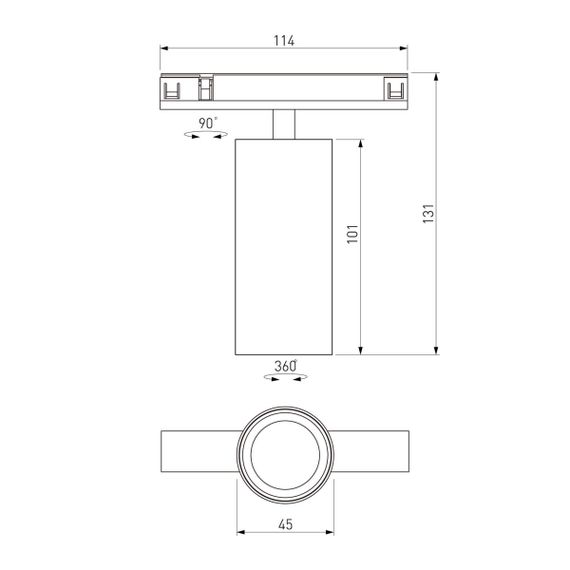 Трековый светильник Elektrostandard Brass Line a071846