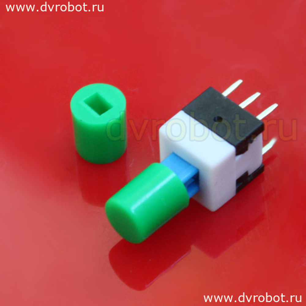 Колпачок для кнопки 8*8 - ЗЕЛЕНЫЙ