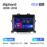 Teyes CC2 Plus 9" для Toyota Alphard 2008-2014