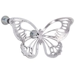 Ручка мебельная Бабочки 110 Античное серебро